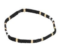 ABOOFAN Braccialetto Personalizzato Uomo in Pietra Nero Chic, Braccialetto Intrecciato Colorato Elastico per Commemorazione di Viaggio o Welfare Aziendale