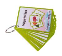 ABOOFAN Carte Educative in Carta Parole di Verdure e Piccoli, Portatili e Complete, per Aula Prescolare e Interazione Familiare