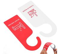 ABOOFAN Cartelli da Appendere alla Porta Bifacciali in PVC 4 Pezzi Segnaletica Non Disturbare e Prego Pulire" Resistente Strappo Adatti per Hotel e Strutture Ricettive