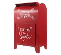 ABOOFAN Cassetta Natalizia da Parete per Lettere a Santa Claus in Metallo | Decorazione Rosso Classico Fiocchi di Neve, Design Country, Resistente alle Intemperie per Ingressi