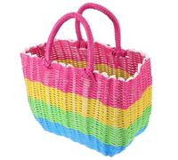 ABOOFAN Cesta Intrecciata Colorata per e Picnic Portaoggetti Versatile per Frutta e Snack per Cucina e attività all Aperto Piccola