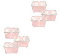 ABOOFAN Cestini Spesa 6 Pz Cesto Cestino Con Manico Cestino Piccolo Con Manico Cesti Portabiancheria Cesta Biancheria Cestino Rifiuti Cestini in Classe Cestino Della Spesa Rosa