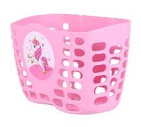 ABOOFAN Cestino per Bicicletta Bambina Unicorno in Plastica Spessa Resistente all Acqua Graffi Sganciabile e Facile da Appendere al Volante per Passeggiate Leggere Rosa