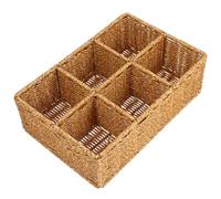 ABOOFAN Cesto Porta Posate in Pratico in Rattan Plastico Khaki , Organizer da Cucina Multiuso e Facile da Pulire , per Riporre Coltelli, Forchette e Cucchiai
