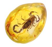 ABOOFAN Ciondolo di scorpione ambra ornamento di ambra per insetti ambra insetto esemplare di scorpione gioielli in ambra esemplare di ambra Ornamento del campione di insetti cera d'api