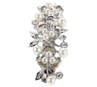 ABOOFAN Clip per Capelli Grandi da Donna con Fiori e Strass Fermaglio Vintage con Perle Fermacapelli Antiscivolo per Acconciature Eleganti e Cerimonie