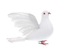 ABOOFAN Colombaccio Decorativo Bianco in Schiuma e Plastico Aspetto Vivido e Montaggio Facile per Decorazioni Stagionali e Casa