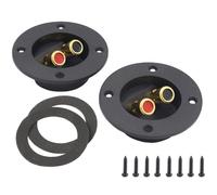 ABOOFAN Connettore Altoparlante 2 Pezzi per Scatola Subwoofer Auto e Casa, Terminale Elettrico Abs e Lega di Zinco, Trasmissione Segnale Ottimale per Cavi Audio