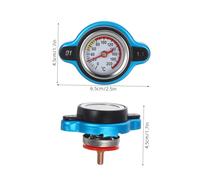 ABOOFAN Copertura Radiatore Auto con Termometro Integrato Bar Misuratore Temperatura Refrigerante Trasparente Vaschetta Radiatore Resistente