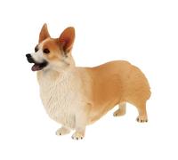 ABOOFAN Corgi Cane in Statuina Decorativa Realistica per Casa Ufficio Auto Figura Animale Statica Dettagliata e Piccola per Tavolo