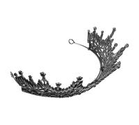 ABOOFAN Corona di Tiara Barocca per Donna Dettagli in Strass come Copricapo da Sposa per Matrimoni e Feste di Compleanno Accessorio Elegante per Capelli