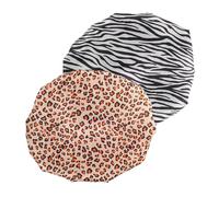 ABOOFAN Cuffie da Doccia Riutilizzabili 2 Pezzi Doppio Strato Elastiche Impermeabili Taglia Grande e Media per Donna e Adolescenti Protezione Chioma per Bagno e Viaggi