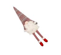 ABOOFAN Decorazione per Albero di Natale Puntale a Forma di Vecchio senza Volto con Molla Cappello Rosso Lavorato a Maglia Ornamento Natalizio per Soggiorno e Negozio