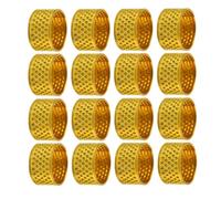 ABOOFAN Ditale Anello in Metallo Oro 100 Pezzi, Antiscivolo e Protegge Le Dita per Cucito e Lavori di Riparazione, per Principianti nel Cucito Fai-da-Te