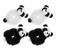 ABOOFAN Elastici per Chioma Resistenti Non Danneggiano Panda in Morbido 4 Fasce Elastiche Carine e Dolci Accessori per Chioma per Ragazze e Donne per Condividere Amiche