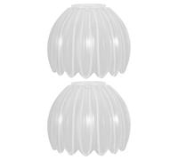 ABOOFAN Elegante Superficie Trasparente Paralume a Forma di Tulipano 2 Pezzi in Vetro Bianco che Migliora la Luminosità lo Spazio Visivo per Lampade da Parete da Tavolo per Vanità