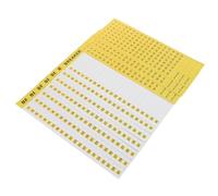 ABOOFAN Etichette Adesive Elettriche Gialle per Pannelli Interruttori, Set da 10 Fogli Riutilizzabili per Catalogo Quadro Elettrico, Adesivi Numerici Resistenti a Calore e Umidità per Uso