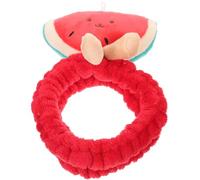 ABOOFAN Fascia per Chioma Cocomero in Peluche Rossa, Comoda ed Elastica Design a Bordo Largo, per Lavare il Viso le Faccende Domestiche