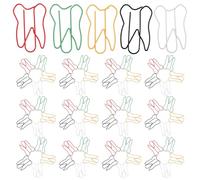 ABOOFAN Fermacarte Multicolore a Dente 100 Pezzi per Organizzazione Documenti e Foto Resistenti e Compatti Ideali per Ufficio e Scuola