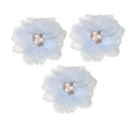 ABOOFAN Fermagli per Chioma a Forma di Fiore 3 Pezzi Blu per Bambine Clip Decorativa per Feste Compleanno Natale Matrimoni Accessori Chioma Ragazzo Ragazza