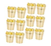 ABOOFAN Il 12 Pezzi secchiello piccolo per bomboniere nuziali secchi metallici in miniatura piccoli secchi decorativi festa di natale secchi di per centrotavola