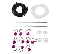 ABOOFAN Kit per Lavorare Maglia con Fermagli Antiscivolo in Silicone e Metallo, Accessori per Uncinetto e Ferri, Set Completo per Uso Domestico e Viaggi All'aperto