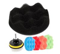 ABOOFAN Kit Tamponi Auto con Attacco per Trapano Set Tampone Buffer per e Ceratura Veicoli Spugne Lavabili e Riutilizzabili per Finitura Protettiva