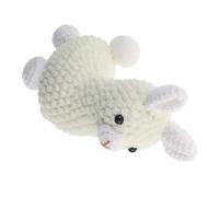 ABOOFAN Knitted Alpaca Pendant Handmade Crochet Animal Hanging Ornament in Soft Yarn Alpaca Charm For Backpack Keychain Decoration