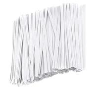 ABOOFAN Lacci Riutilizzabili Uso Alimentare 1000 Pezzi 15cm, Facili da Usare e Resistenti, per Sacchetti in Carta Bianca, per Sacchetti di Caramelle e Caffè