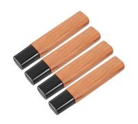 ABOOFAN Manici di ricambio in legno per coltelli da sashimi e santoku, 4 pezzi, stile tradizionale giapponese, foro piatto 4cm, adatti a cuochi amatoriali e professionali