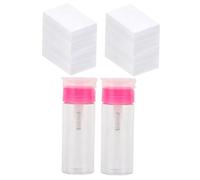 ABOOFAN Manicure con Dispenser Pressione da Bottiglie Vuote in Plastica Resistenti e Salviette Levatrice per unghie Pratico e Compatto per Rimozione Solvente e Cura Unghie