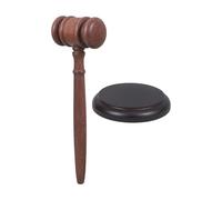 ABOOFAN Martelletto da Giudice in Legno con Base Martello Avvocato Resistente e Confortevole per Vendite e Tribunali Legno per Colpi Precisi e Duraturi