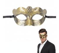 ABOOFAN Maschera veneziana da uomo, mezza maschera per gli occhi con fiocco e fiocco, costume per ballo in maschera, Halloween, ballo di fine anno