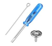ABOOFAN Mini Imbuto Acciaio Inox per Riempimento Urna Ceneri Accessorio Compatto per Collane Commemorative con Cacciavite Blu Kit Specifico per Gioielli Cremazione