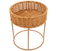 ABOOFAN Mini Supporto per Piante da Tavolo in Rattan, Stabile | Succulente in Vaso, Leggero e Portatile, Uso Domestico su Scrivania, Stile Elegante