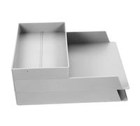 ABOOFAN Organizer Da Scrivania Impilabile in Abs Contenitore Multifunzione Grande Capacità Per File Portadocumenti Ufficio Bianco Resistente e Facile Da Pulire