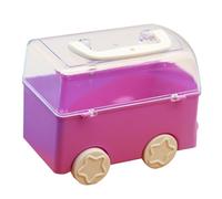 ABOOFAN Organizer Per Giocattoli Forma Di Auto Carrello Trasparente Per Giocattoli Contenitore Versatile Per Blocchi Da Costruzione e Piccole Cose Design Creativo e Pratico Facile Da