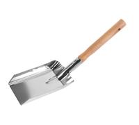 ABOOFAN Pala Resistente al Calore Manico Rinforzata e Legno Testa Stufa Ergonomico per Acciaio Inossidabile e Carbone per Cenere Giardino o Caminetto