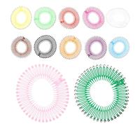 ABOOFAN Pettine per Parrucche 12 Pezzi Elastico Circolare, Accessori Chioma Donna per Styling e Acconciature, Adatto per Uso Personale e Prodotti per Chioma Ricci Colore Casuale