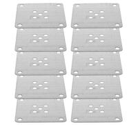 ABOOFAN Piastra di Montaggio in Ferro 1,2mm per Gambe di Divano e Mobili Set 10 Pezzi Fori Preforati Staffe di Fissaggio Robuste per Riparazione e Rinforzo Mobili Accessori da Casa