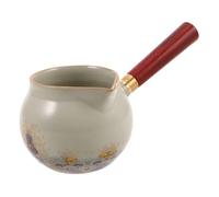 ABOOFAN Piccola Teiera Ceramica con Manico Laterale Legno Set da Tè Gongfu Portatile con Separatore per Foglie per Uso Quotidiano Personale