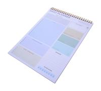 ABOOFAN Planner Giornaliero senza Data con Rilegatura Doppia Spirale e Supporto Rigido Blocco Appunti To Do List per Organizzazione Personale e Lavoro Colore Grigio