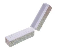 ABOOFAN Porta Punte per Trapano per Unghie 30 Fori Custodia Portatile Organizer per Strumenti Manicure Scatola per Riporre Utensili Nail Art per Salone e Uso Domestico