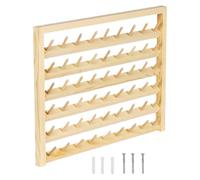 ABOOFAN Porta Rocchetti in Legno da Parete 54 Assi, Supporto per Fili da Cucito, Facile da Installare, Organizer per Spool per Ricamatrice
