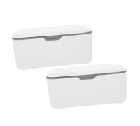 ABOOFAN Porta Salviette Riutilizzabile e Dispenser per Salviette per Ragazzo Ragazza Coperchio Sigillato Antipolvere Scatola Compatta da Viaggio e Uso Domestico Set da 2 Pezzi Grigio