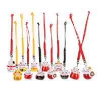 Aboofan, Portachiavi a Forma di Gatto Portafortuna con Campanellino Maneki Neko, Portachiavi Giapponese con Gatto Beckoning, Portachiavi per fengshui, buona Salute e Mascotte Evitare Il Male