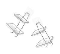 ABOOFAN Portasapone da Muro in Acciaio Inossidabile 2 Pezzi Doppio Strato Drenaggio e Installazione senza Foratura per Cucina e Bagno