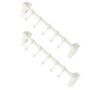 ABOOFAN Portasciugamani per Porta Armadio 5 Ganci in Plastica Resistente, 2 Pezzi senza Trapano, per Bagno, Lavanderia e Mobile Bagno Salvaspazio
