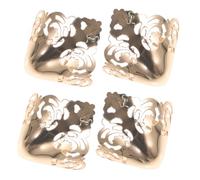 ABOOFAN Protezione 2 Paia per Punta di Scarpe Tacchi Alto in Ferro Oro Resistente Agli Urti, Design Sobrio per Feste e Salite