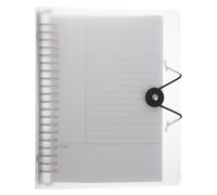 ABOOFAN Quaderno Staccabile Clip in Acciaio Inossidabile e Copertina Trasparente Opaca per Studenti e Ufficio, Blocco Note Portatile in Carta Resistente
